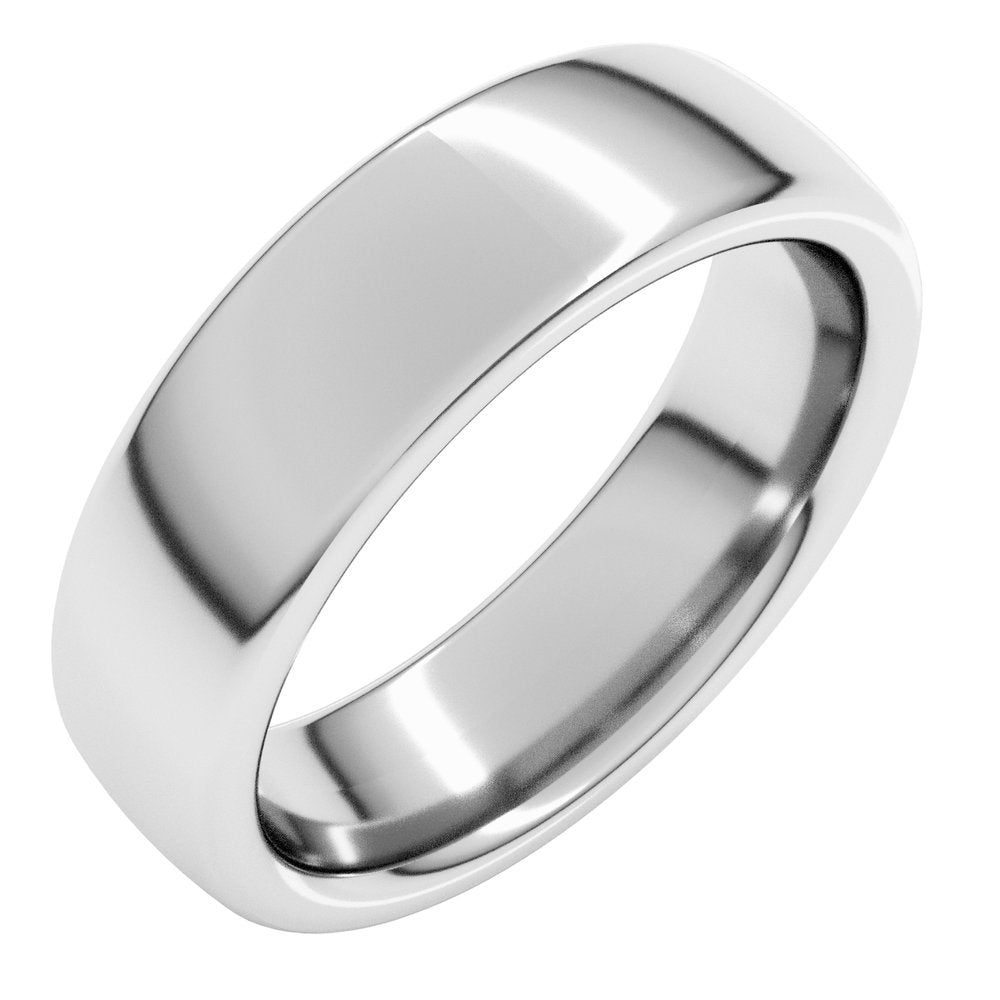 Platinum 6 mm Heavyweight Comfort-Fit European-Style Band Size 10