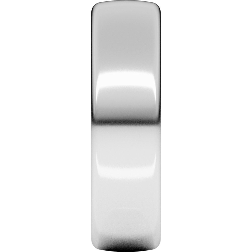 14K White Gold 6 mm Heavyweight Comfort-Fit European-Style Band Size 12