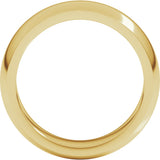 10K Yellow Gold 6 mm Heavyweight Half Round Band Size 6