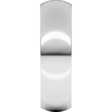 14K White Gold 6 mm Heavyweight Half Round Band Size 10