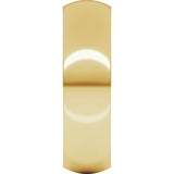 14K Yellow Gold 6 mm Heavyweight Half Round Band Size 4.5