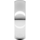 10K White Gold 6 mm Heavyweight Half Round Band Size 8.5