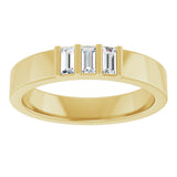 14K Yellow Gold 1/5 CTW Natural Diamond Three Stone Band