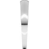 14K White Gold 3.5 mm Tapered Comfort-Fit Half Round Band Size 4