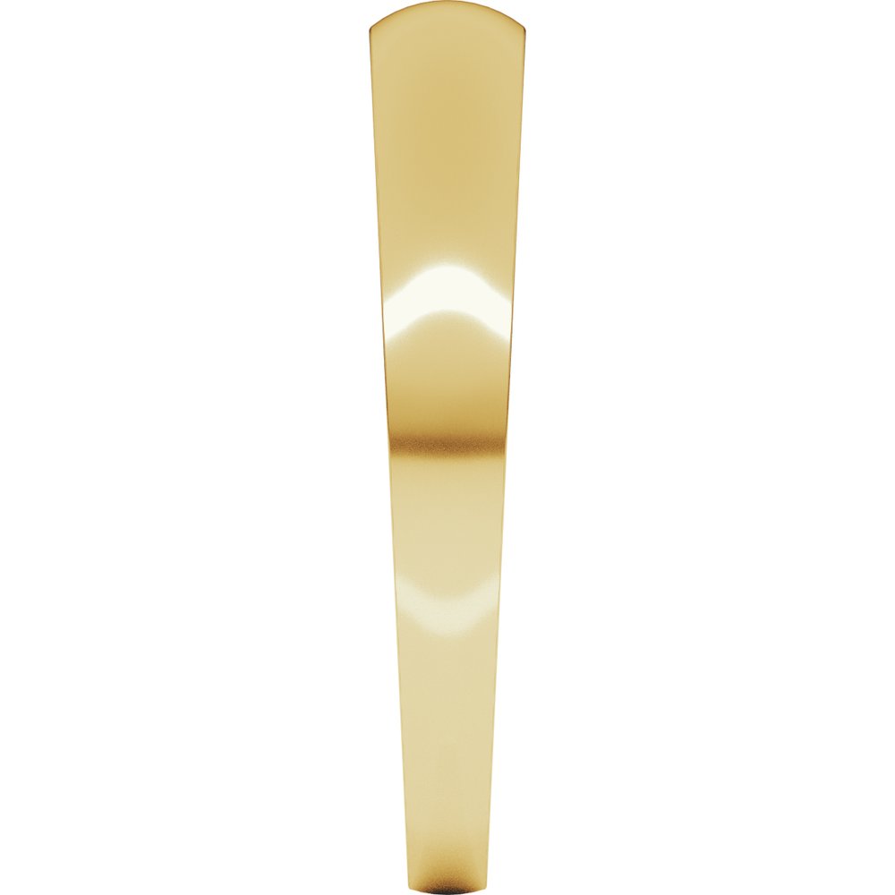 14K Yellow Gold 3.5 mm Tapered Comfort-Fit Half Round Band Size 4