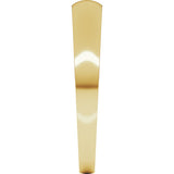 14K Yellow Gold 3.5 mm Tapered Comfort-Fit Half Round Band Size 4