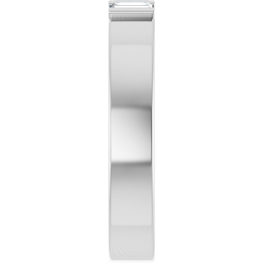 14K White Gold 1/5 CTW Lab-Grown Diamond Three Stone Band