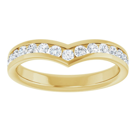 14K Yellow Gold 1/2 CTW Lab-Grown Diamond Contour Band