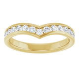 14K Yellow Gold 1/2 CTW Lab-Grown Diamond Contour Band