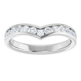 14K White Gold 1/2 CTW Lab-Grown Diamond Contour Band