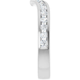 14K White Gold 1/2 CTW Natural Diamond Contour Band