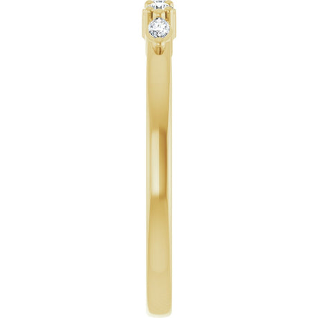 14K Yellow Gold 1/6 CTW Lab-Grown Diamond Anniversary Band