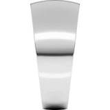 14K White Gold 9 mm Tapered Comfort-Fit Half Round Band Size 6.5