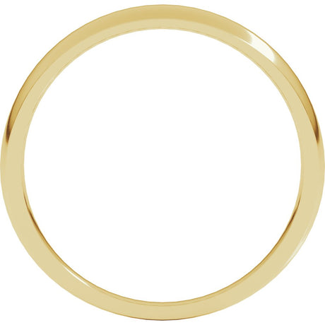 10K Yellow Gold 3 mm Tapered Comfort-Fit Half Round Band Size 8.5