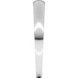 18K White Gold 3 mm Tapered Comfort-Fit Half Round Band Size 9.5