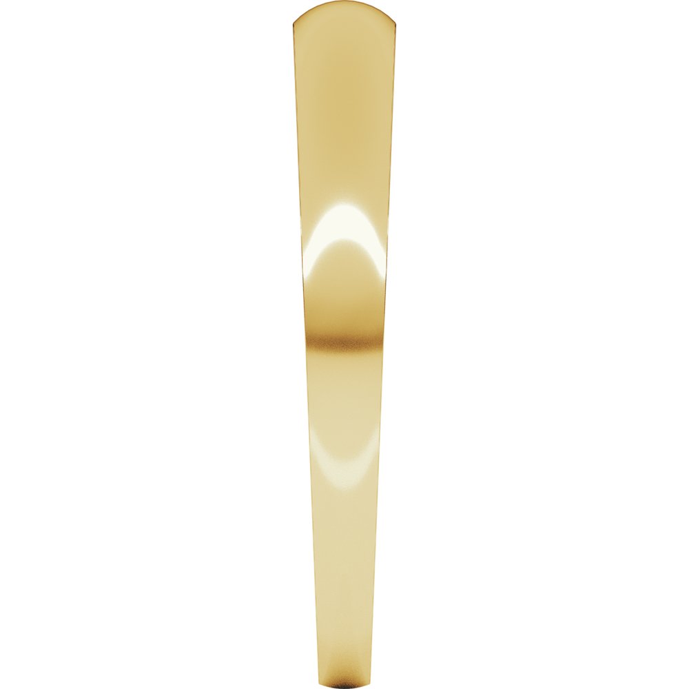 14K Yellow Gold 3 mm Tapered Comfort-Fit Half Round Band Size 5.5