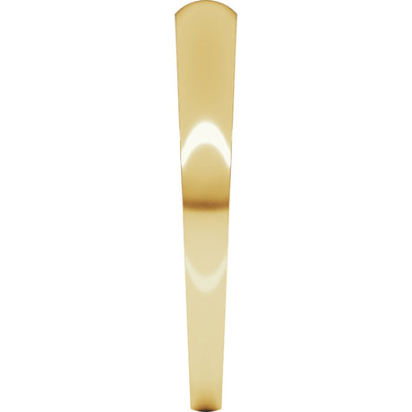 14K Yellow Gold 3 mm Tapered Comfort-Fit Half Round Band Size 5.5