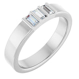14K White Gold 1/5 CTW Lab-Grown Diamond Three Stone Band