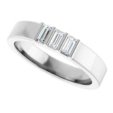 14K White Gold 1/5 CTW Lab-Grown Diamond Three Stone Band
