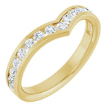 14K Yellow Gold 1/2 CTW Lab-Grown Diamond Contour Band
