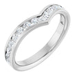 14K White Gold 1/2 CTW Natural Diamond Contour Band