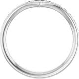 14K White Gold 1/2 CTW Lab-Grown Diamond Contour Band