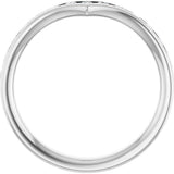 14K White Gold 1/2 CTW Natural Diamond Contour Band