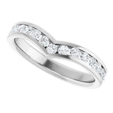14K White Gold 1/2 CTW Lab-Grown Diamond Contour Band