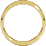 14K Yellow Gold 8 mm Beveled-Edge Comfort-Fit Half Round Band Size 8.5