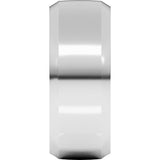 14K White Gold 9 mm Beveled-Edge Comfort-Fit Half Round Band Size 12