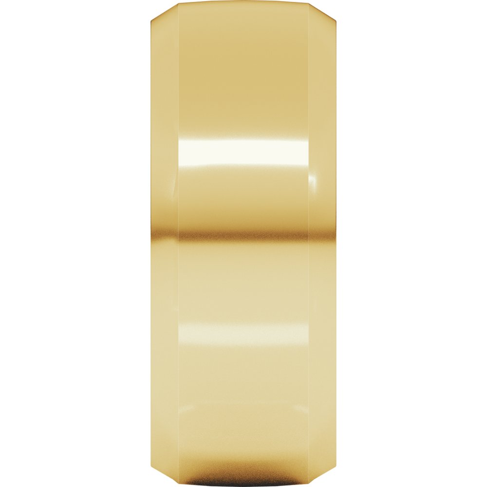 10K Yellow Gold 9 mm Beveled-Edge Comfort-Fit Half Round Band Size 9.5