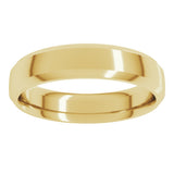 18K Yellow Gold 5 mm Beveled-Edge Comfort-Fit Half Round Band Size 7.5