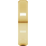 14K Yellow Gold 5 mm Beveled-Edge Comfort-Fit Half Round Band Size 7