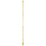 14K Yellow Gold Engravable Paperclip-Style Link 7" Bracelet