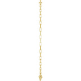 14K Yellow Gold Engravable Paperclip-Style Link 7" Bracelet