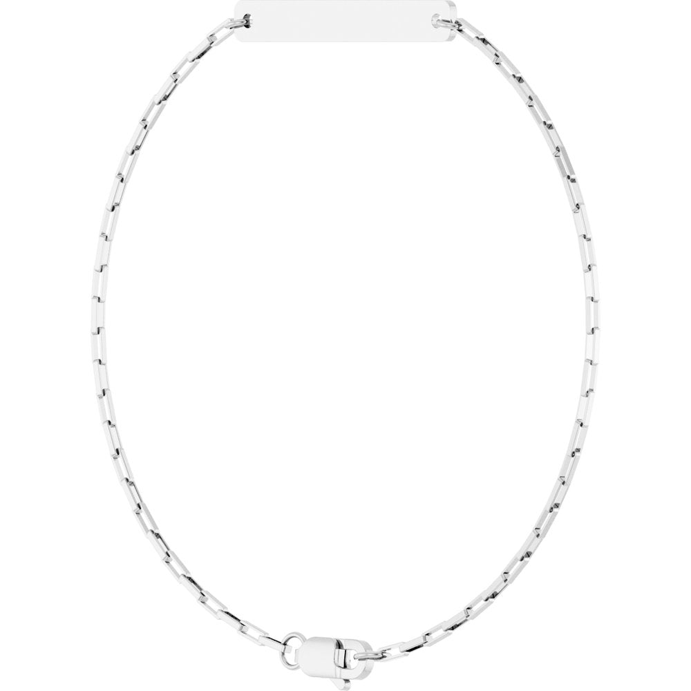 Sterling Silver Engravable Paperclip-Style Link 7" Bracelet