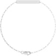 Sterling Silver Engravable Paperclip-Style Link 7" Bracelet