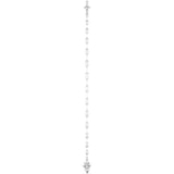 14K White Gold Engravable Keyhole Link 7" Bracelet