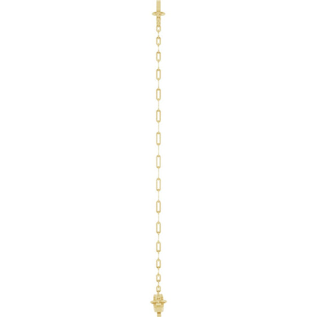 14K Yellow Gold Engravable Keyhole Link 7" Bracelet