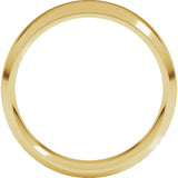 10K Yellow Gold 7 mm Beveled-Edge Comfort-Fit Half Round Band Size 10