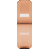 14K Rose Gold 7 mm Beveled-Edge Comfort-Fit Half Round Band Size 10