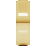 10K Yellow Gold 7 mm Beveled-Edge Comfort-Fit Half Round Band Size 9.5