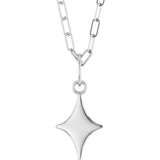 Sterling Silver Engravable Star 18" Necklace