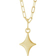 14K Yellow Gold Engravable Star 18" Necklace