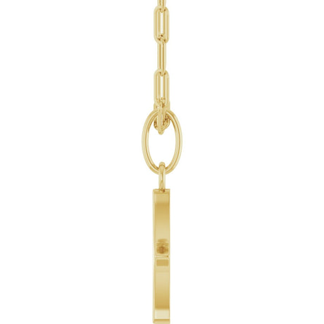14K Yellow Gold Engravable Star 18" Necklace