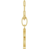 14K Yellow Gold Engravable Star 18" Necklace