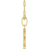 14K Yellow Gold Engravable Star 18" Necklace