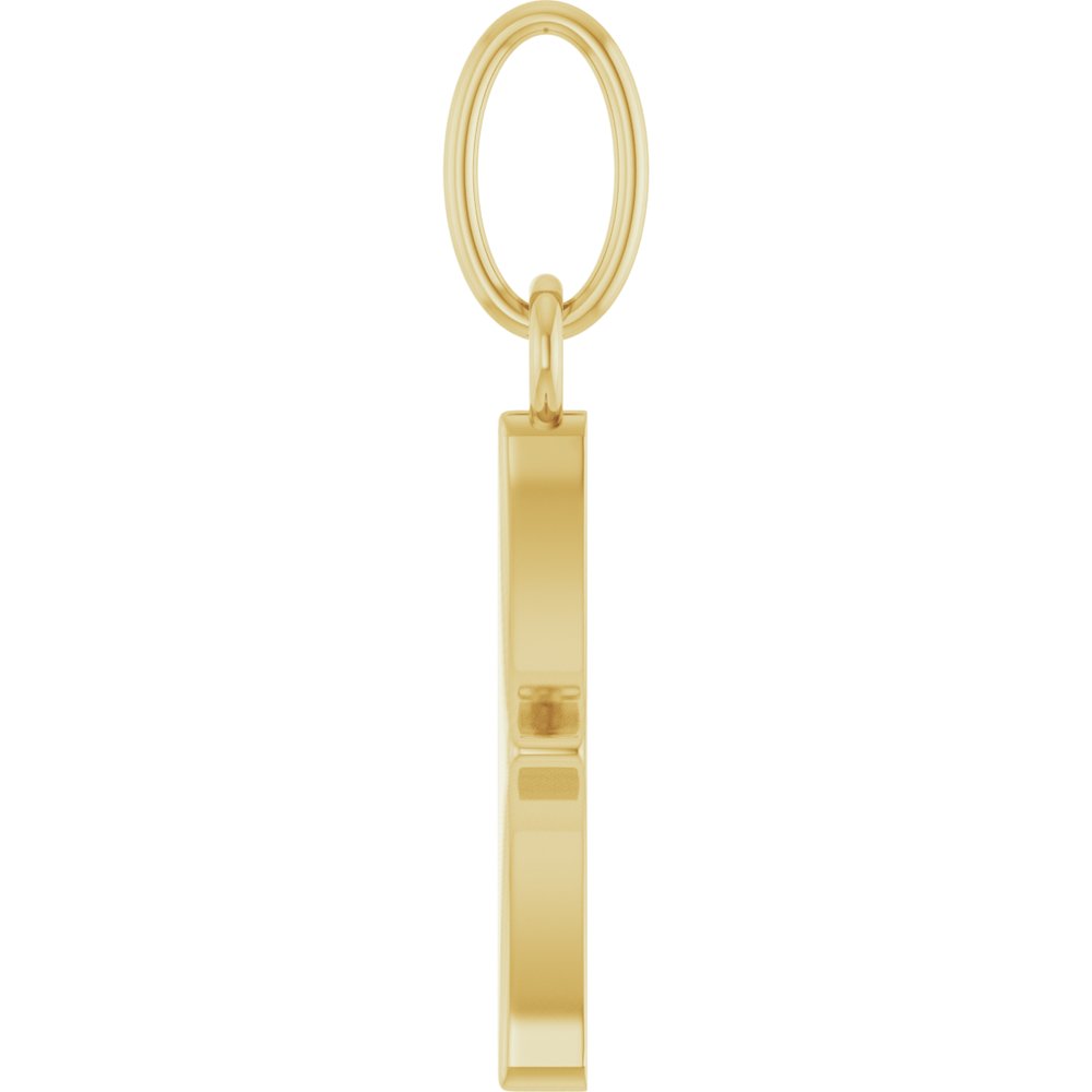 14K Yellow Gold Engravable Star Pendant