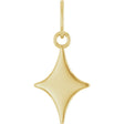 14K Yellow Gold Engravable Star Pendant