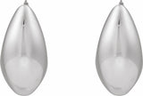 Sterling Silver Electroform Tapered 25.1 mm Hoop Earrings